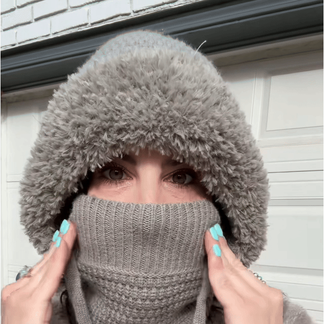 🎄Christmas Sale 50% OFF⛄️Women’s Thermal Knit Hood – Fleece-Lined Winter Hat, Neck Warmer & Face Cover Combo